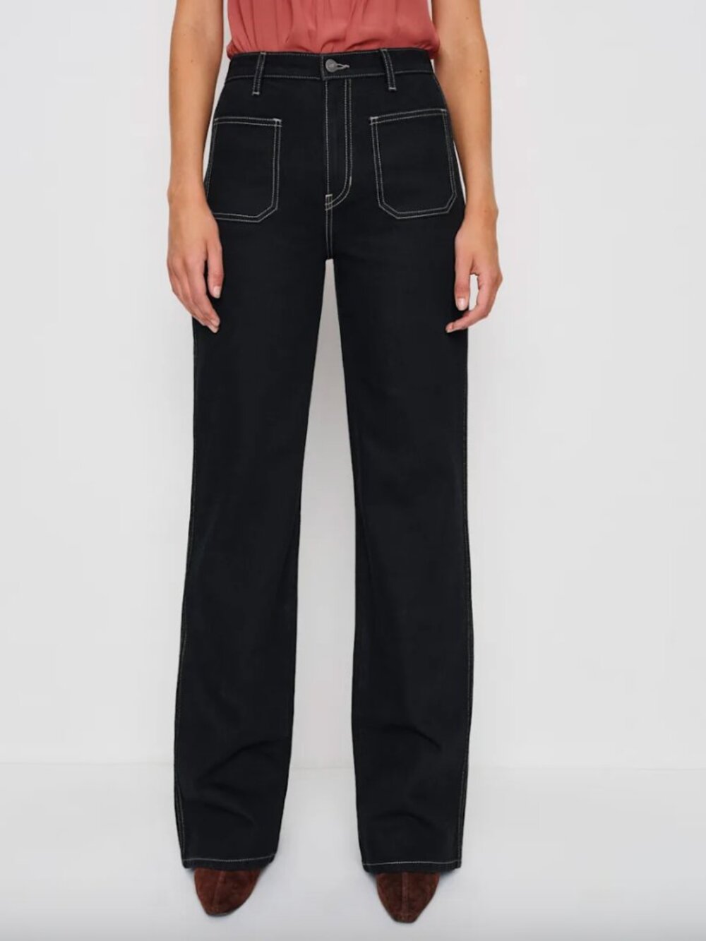 Reformation Alyssa Stretch High Rise Wide Leg Long Jeans 27L